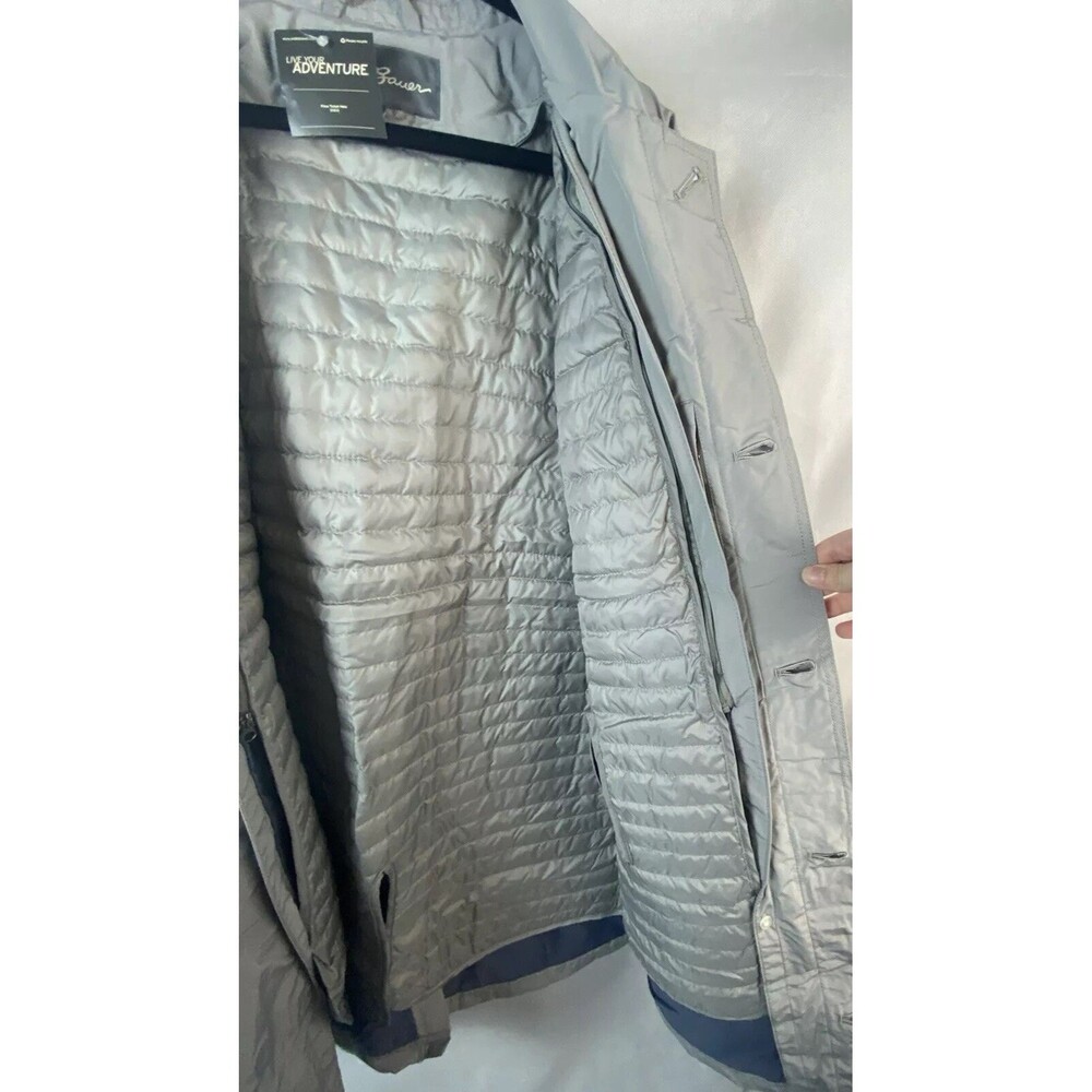 Eddie Bauer Jacket Mens TL‎ Gray Goose Down Winter Trench All Seasons Waterproof - Picture 7 of 14